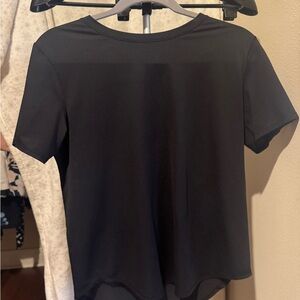 Lululemon Athletica Black High Neck Run and Train Short Sleeve Tee